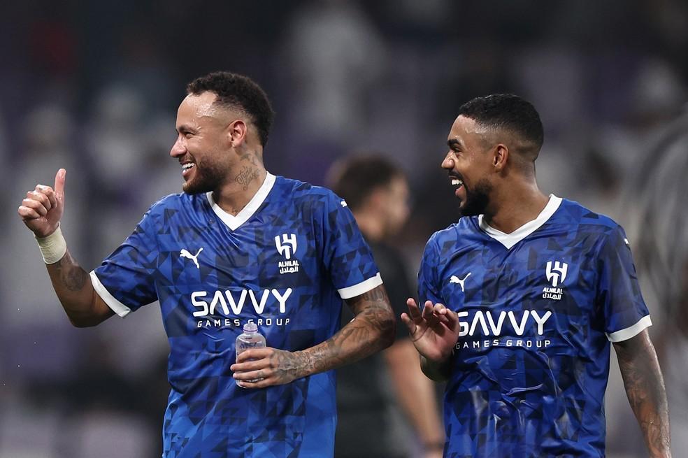Neymar entrou em campo aos 32 minutos do segundo tempo entre Al-Ain e Al-Hilal — Foto: Getty Images