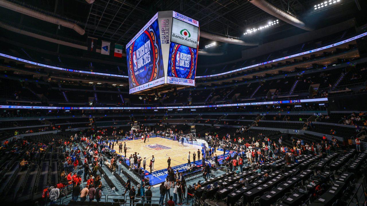 General view of Arena Ciudad de Mexico prior to NBA game.