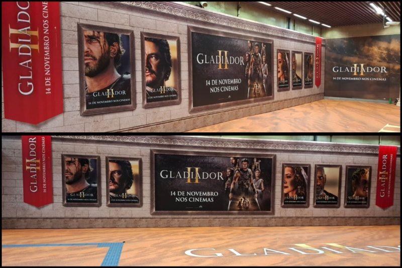 Cenário do filme Gladiador 2 na estação Fradique Coutinho