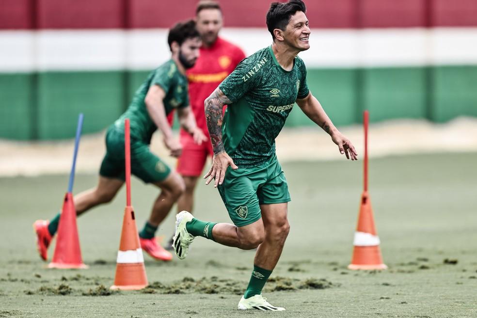 Cano durante treinamento no Fluminense