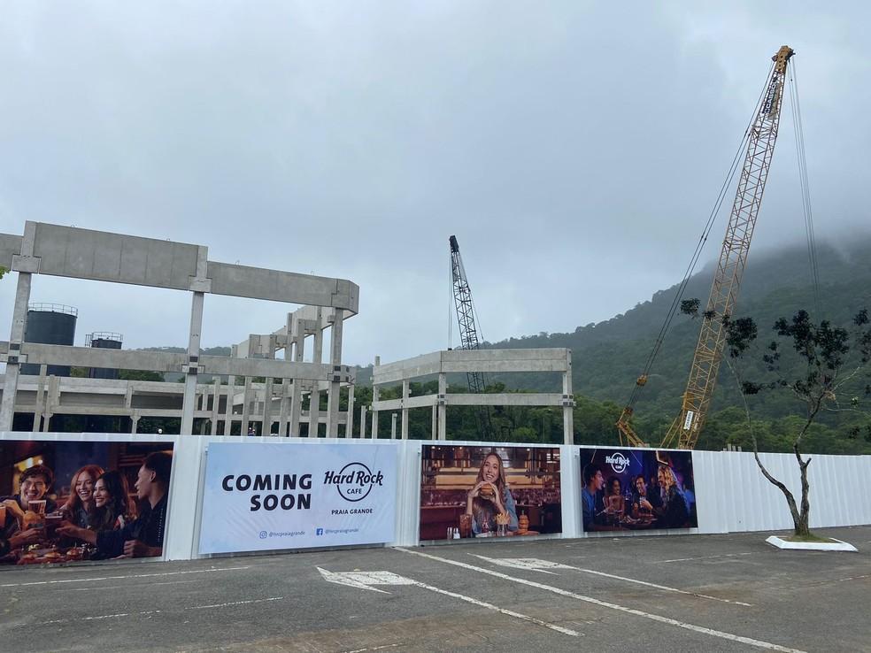 Local da nova unidade do Hard Rock Cafe em obras