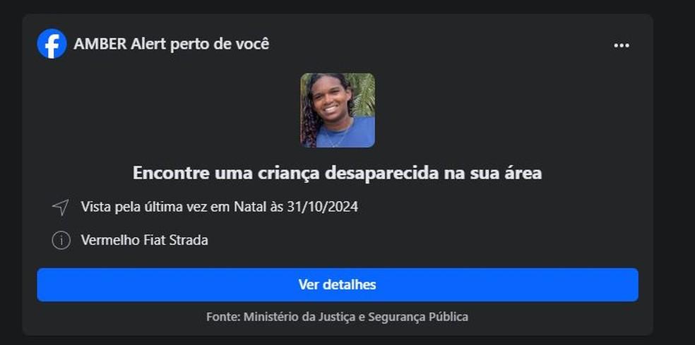 Alerta aparece nas redes sociais