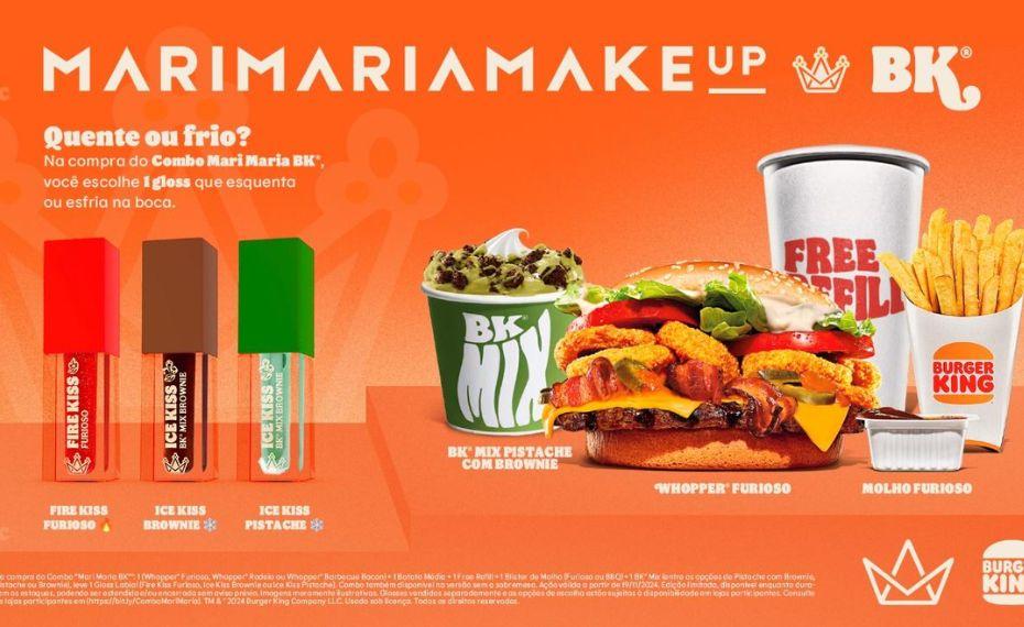 Burger King apresenta glosses especiais em parceria com Mari Maria