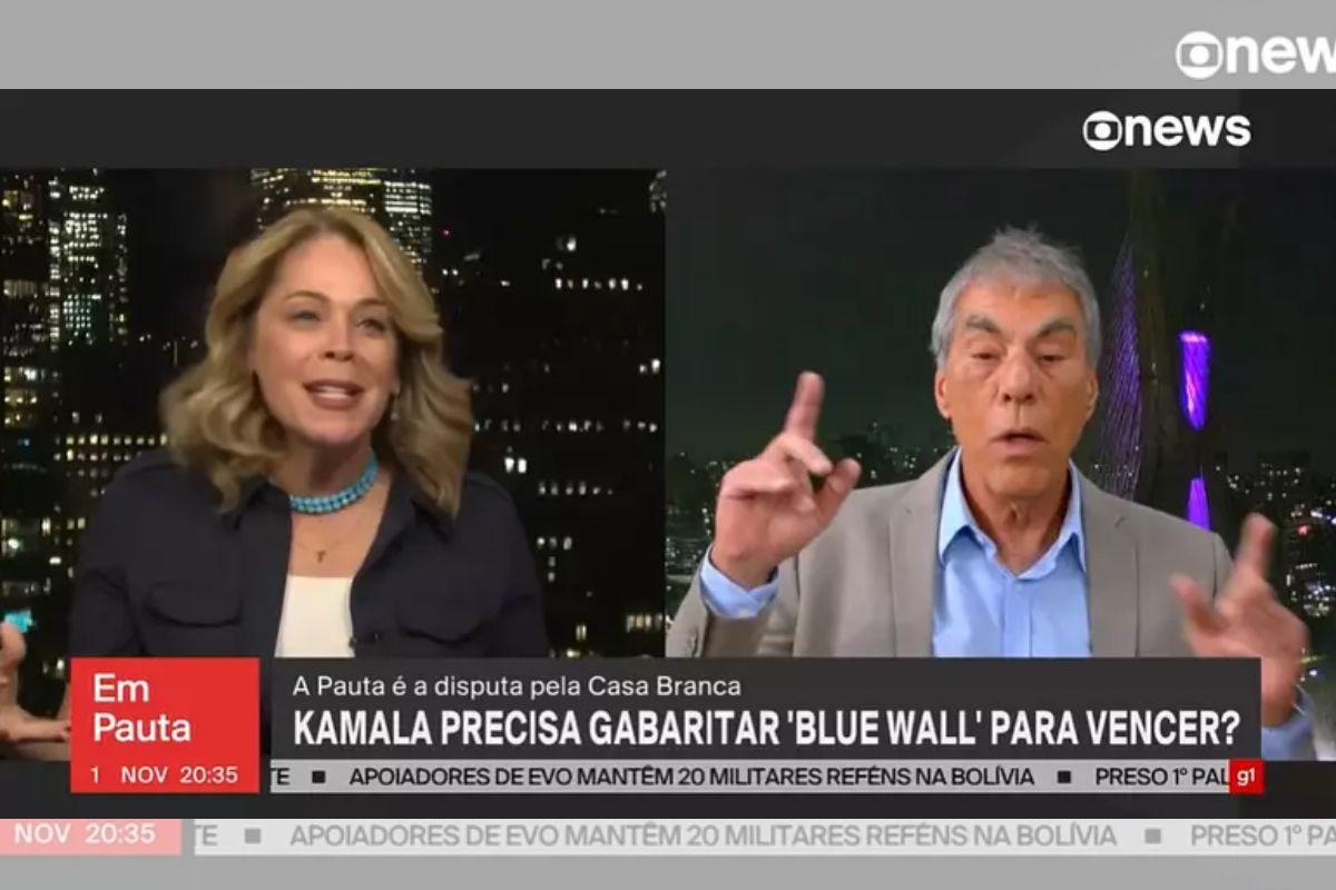 Sandra Coutinho e Demétrio Magnoli durante o programa Em Pauta na GloboNews.