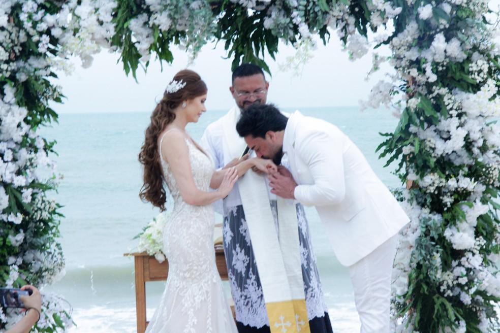 Amanda Gontijo e Danilo Monteiro no casamento