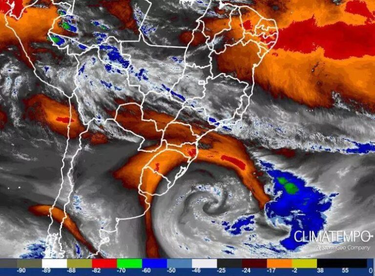 Ciclone bomba poderá afetar o Sul do Brasil nesta semana, mas previsões divergem