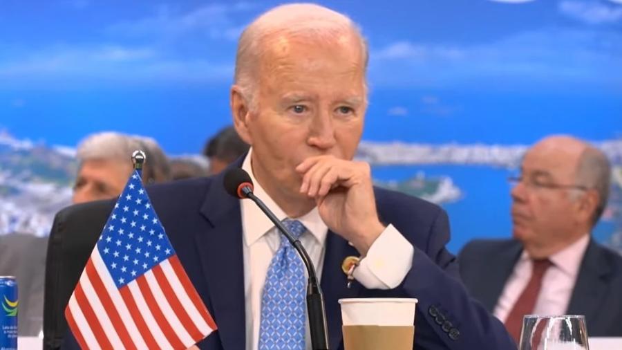 Presidente dos Estados Unidos, Joe Biden, em reunião do G20