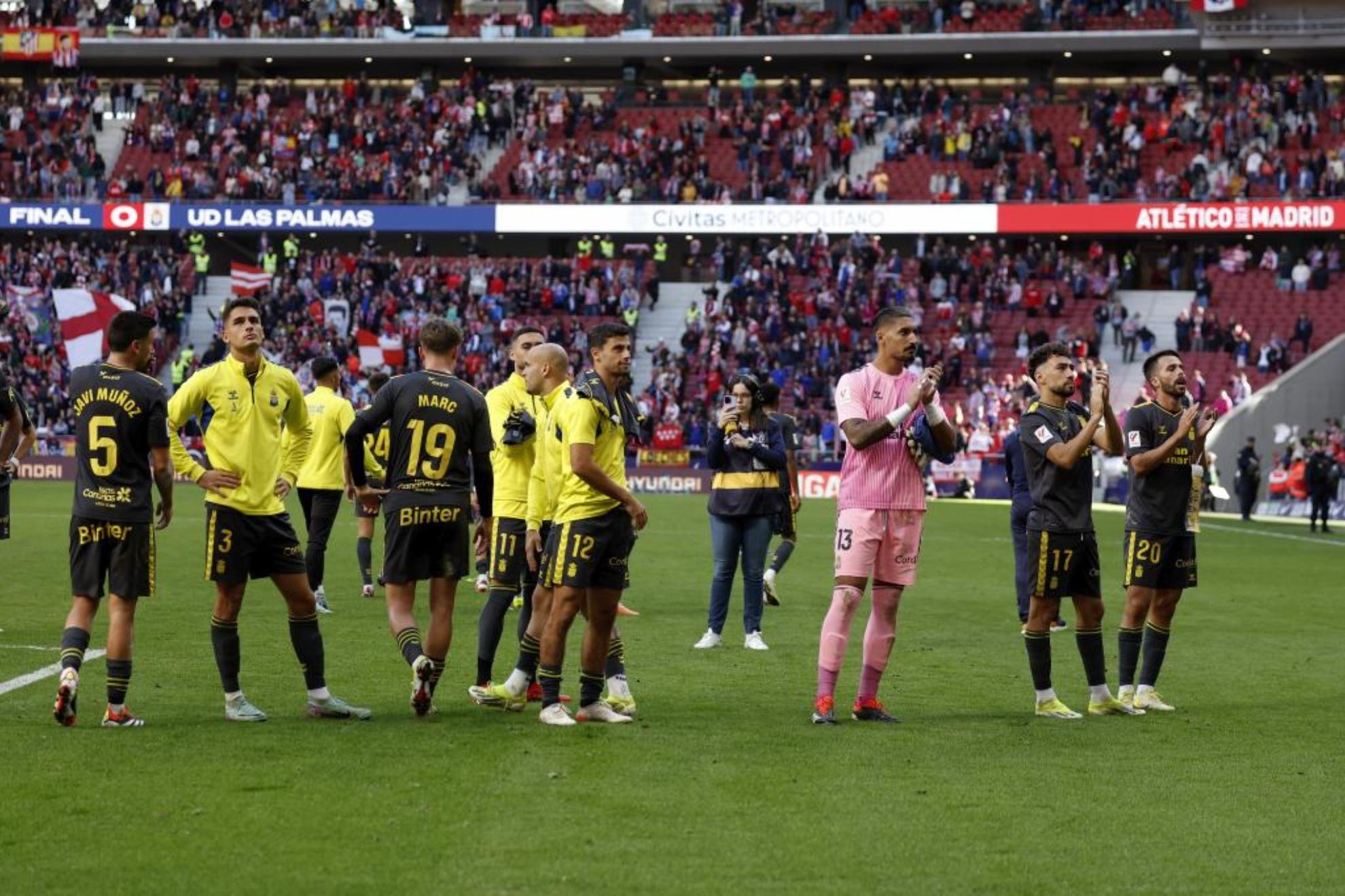 Jogadores da UD Las Palmas em ação