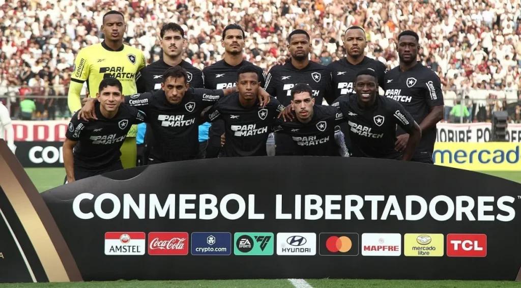 Jogadores do Botafogo se preparando para a final da Libertadores