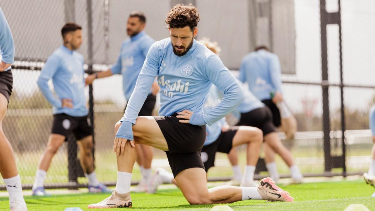 Jogadores do Melbourne City durante treino