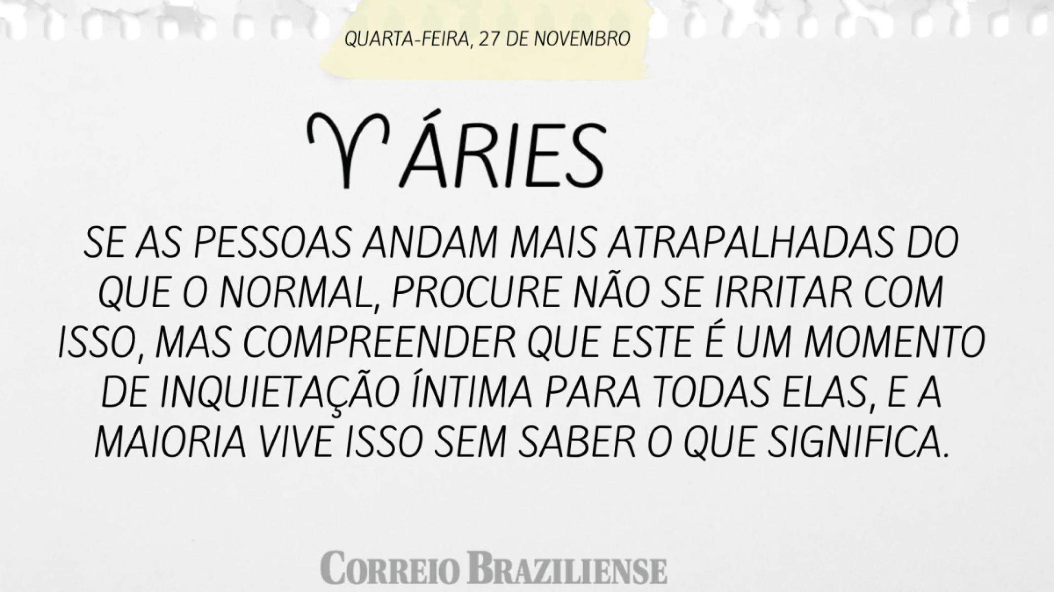 Áries | 27 de novembro