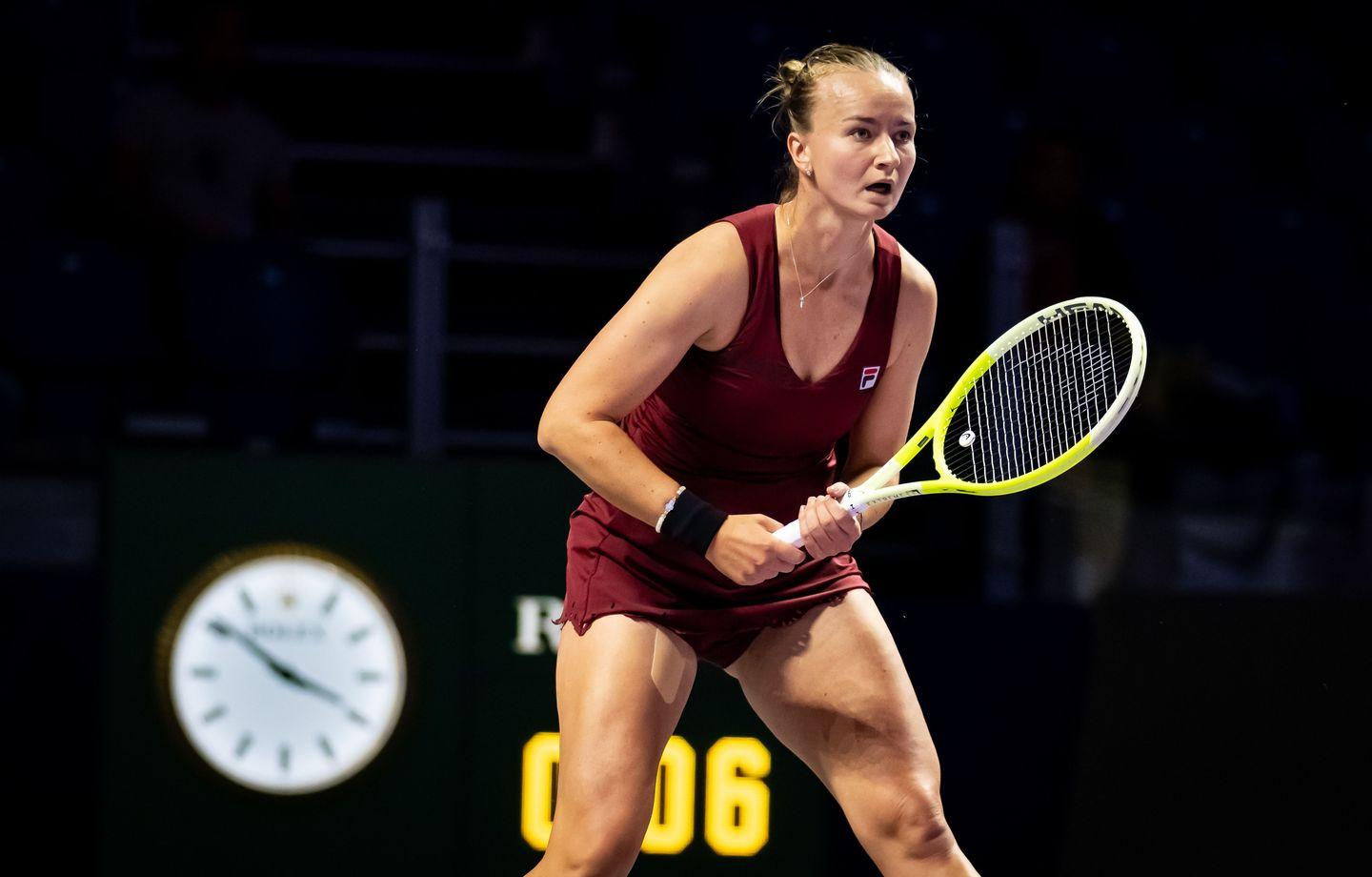 Barbora Krejcikova durante o WTA Finals