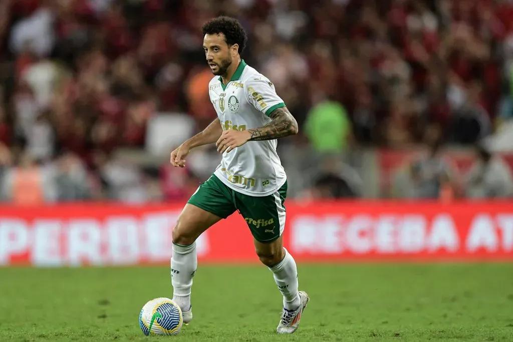 Felipe Anderson jogador do Palmeiras durante partida contra o Flamengo