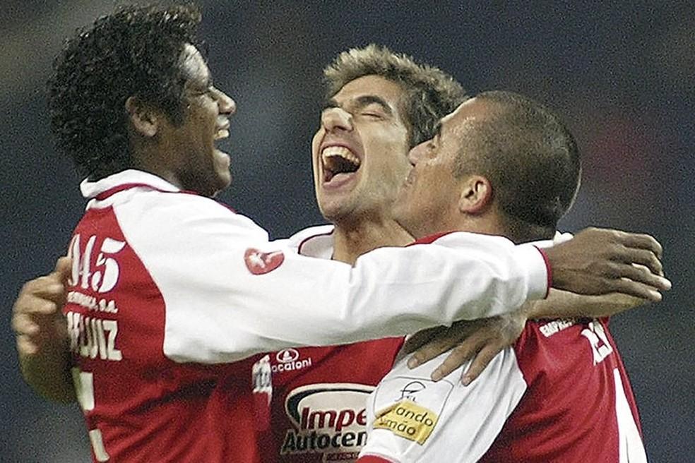 Abel Ferreira com Nem, nos tempos de Braga — Foto: Divulgação/SC Braga