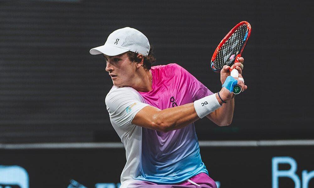 João Fonseca em ação no Challenger de Brest