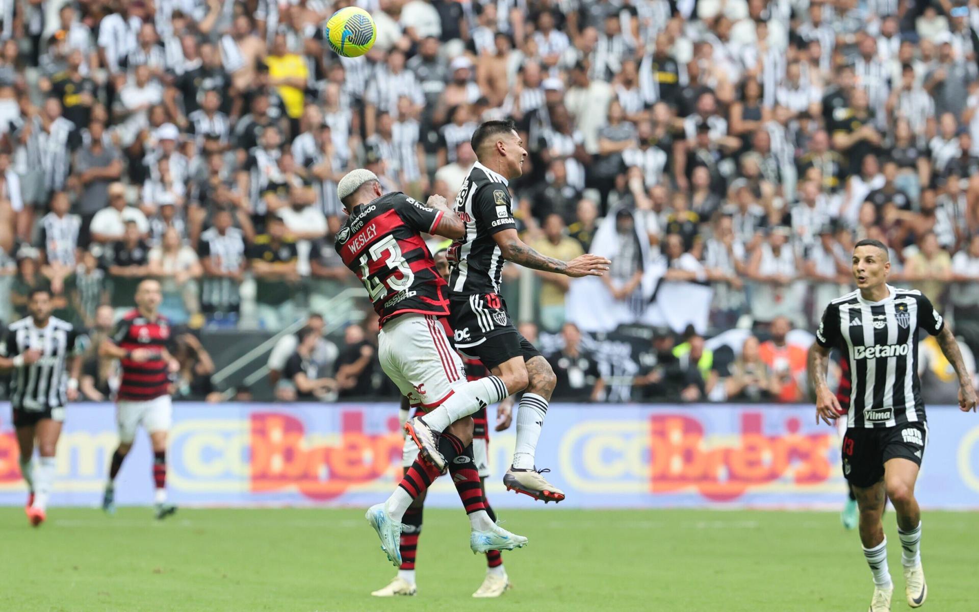 Wesley em ação durante final da Copa do Brasil entre Atlético-MG e Flamengo