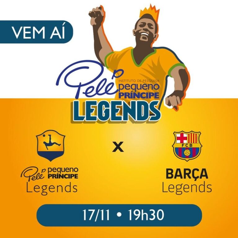 Barça Legends e Pelé Pequeno Príncipe Legends fazem amistoso solidário em Curitiba