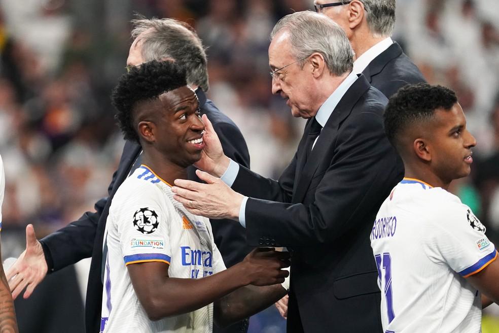 Vinícius Júnior e Florentino Pérez