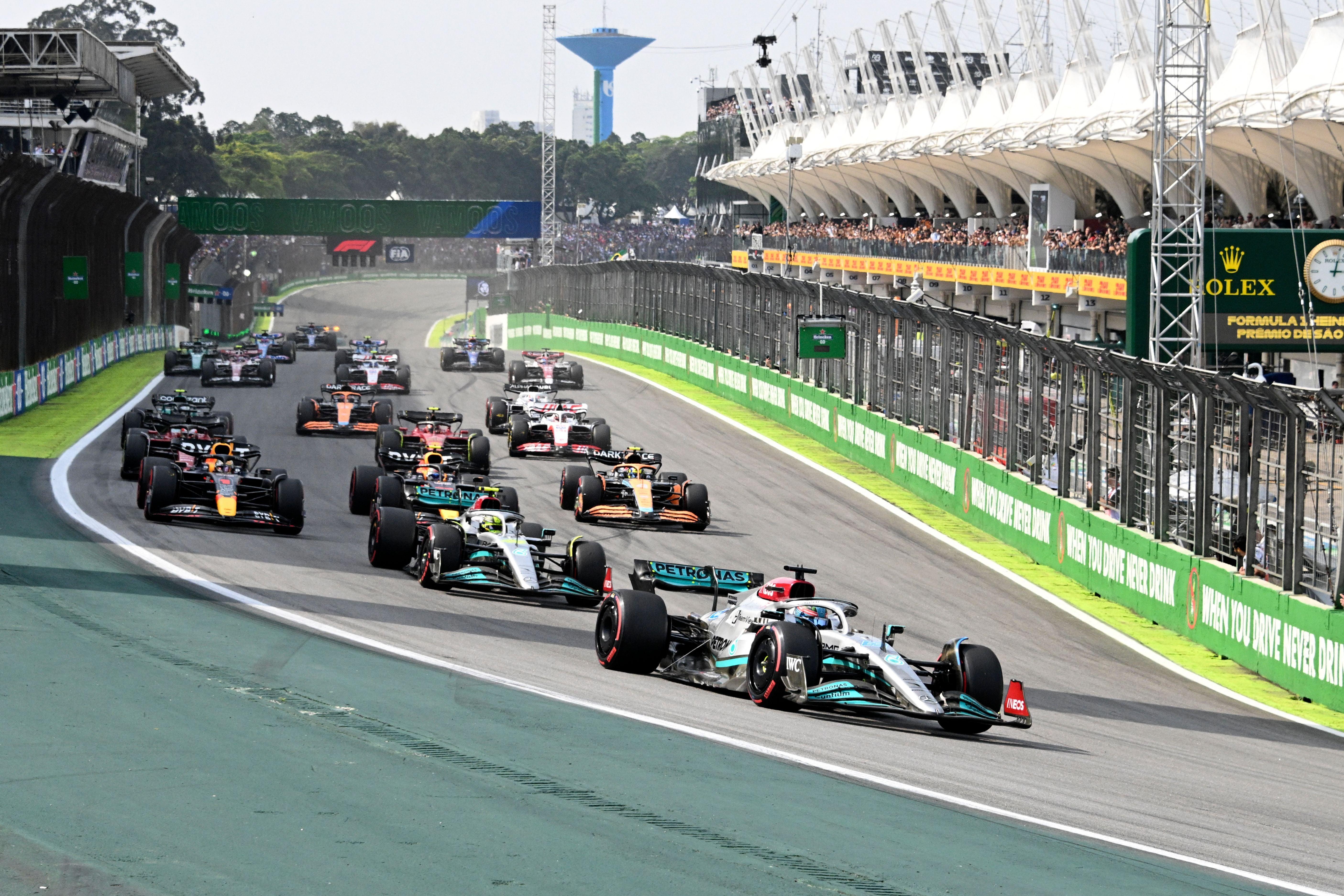 Interlagos durante a corrida da F1