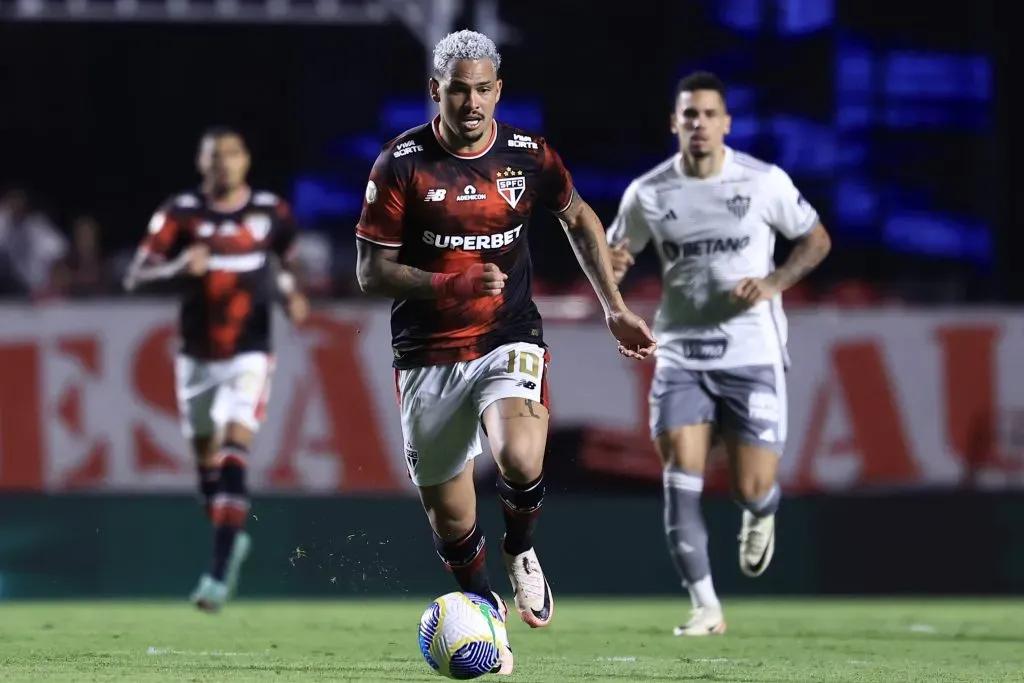 Luciano no empate do São Paulo com o Atlético-MG