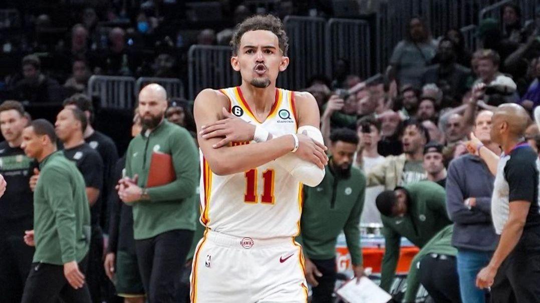 Trae Young comemora vitória dos Hawks