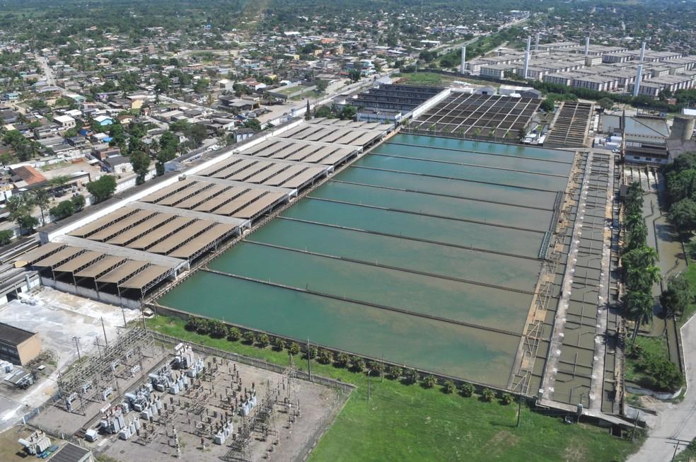 Vista aérea da Estação de Tratamento de Guandu