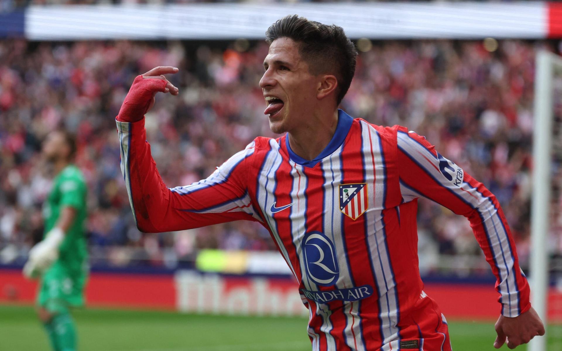 Giuliano Simeone celebra seu gol pelo Atlético de Madrid