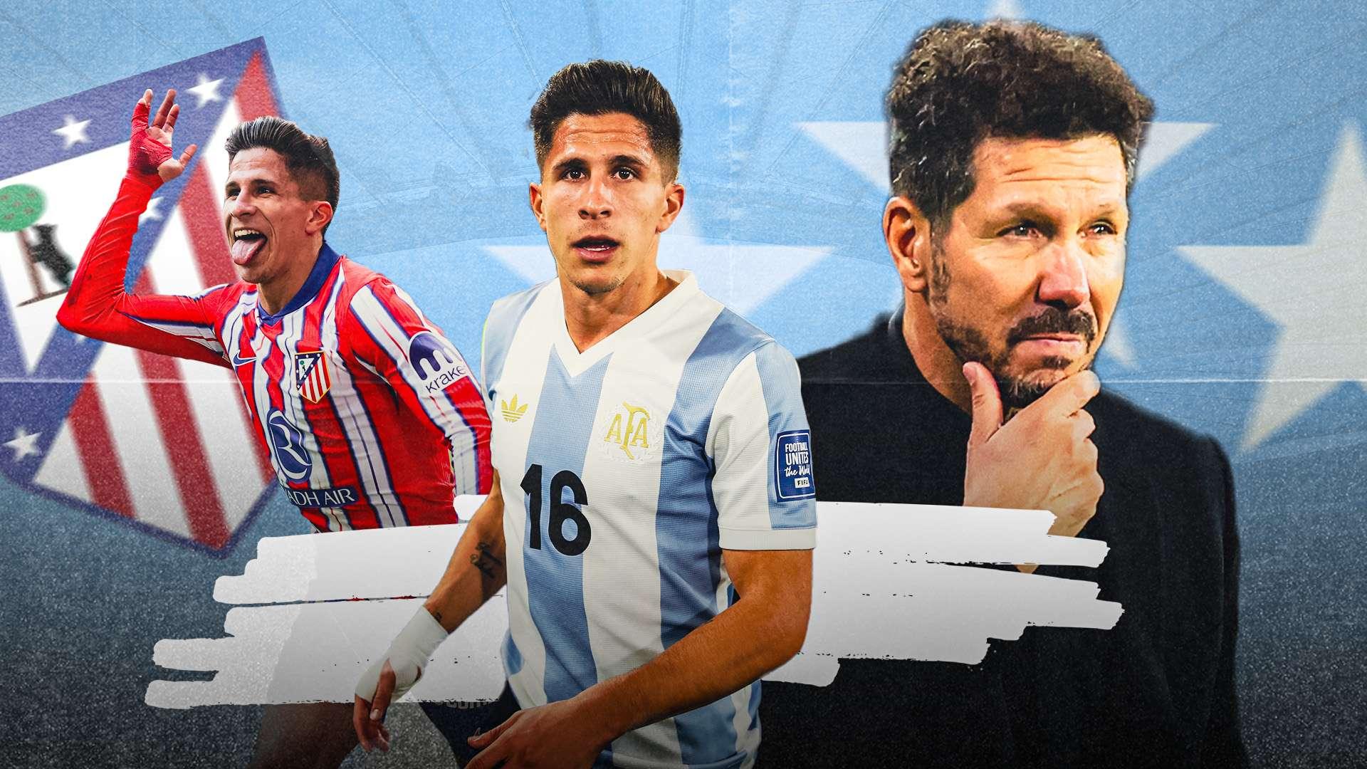 Giuliano Simeone em ação pelo Atlético de Madrid.