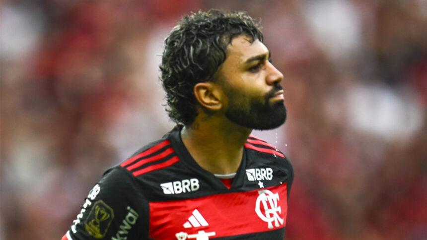 Gabigol pelo Flamengo no Maracanã.