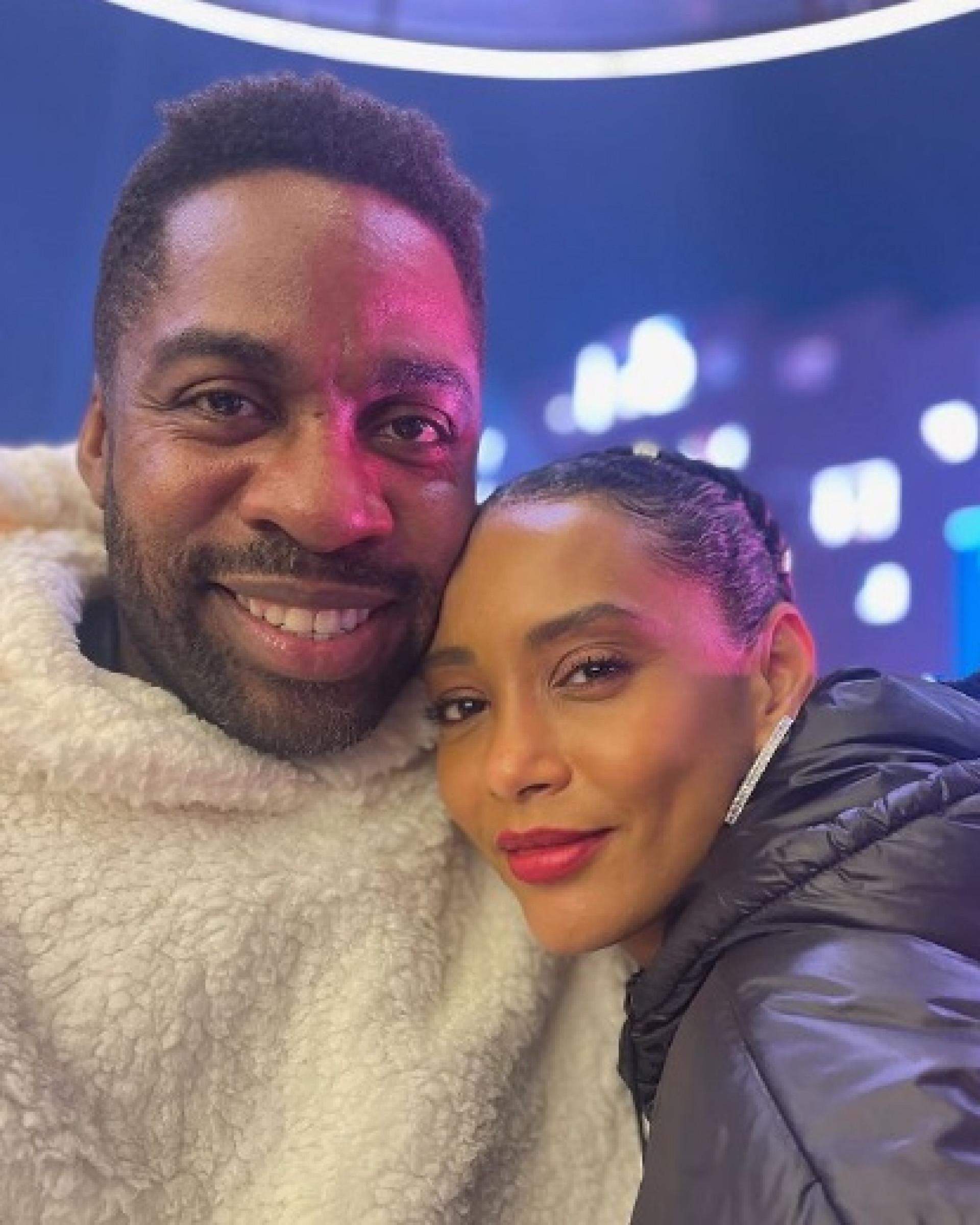 Taís Araújo homenageando Lázaro Ramos em seu aniversário