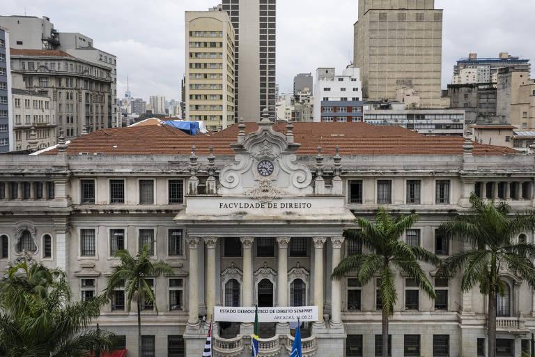 Vista da Faculdade de Direito da USP, no centro histórico de São Paulo