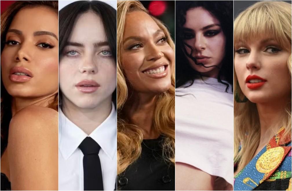 Anitta, Billie Eilish, Beyoncé, Charli XCX e Taylor Swift estão indicadas ao Grammy 2025