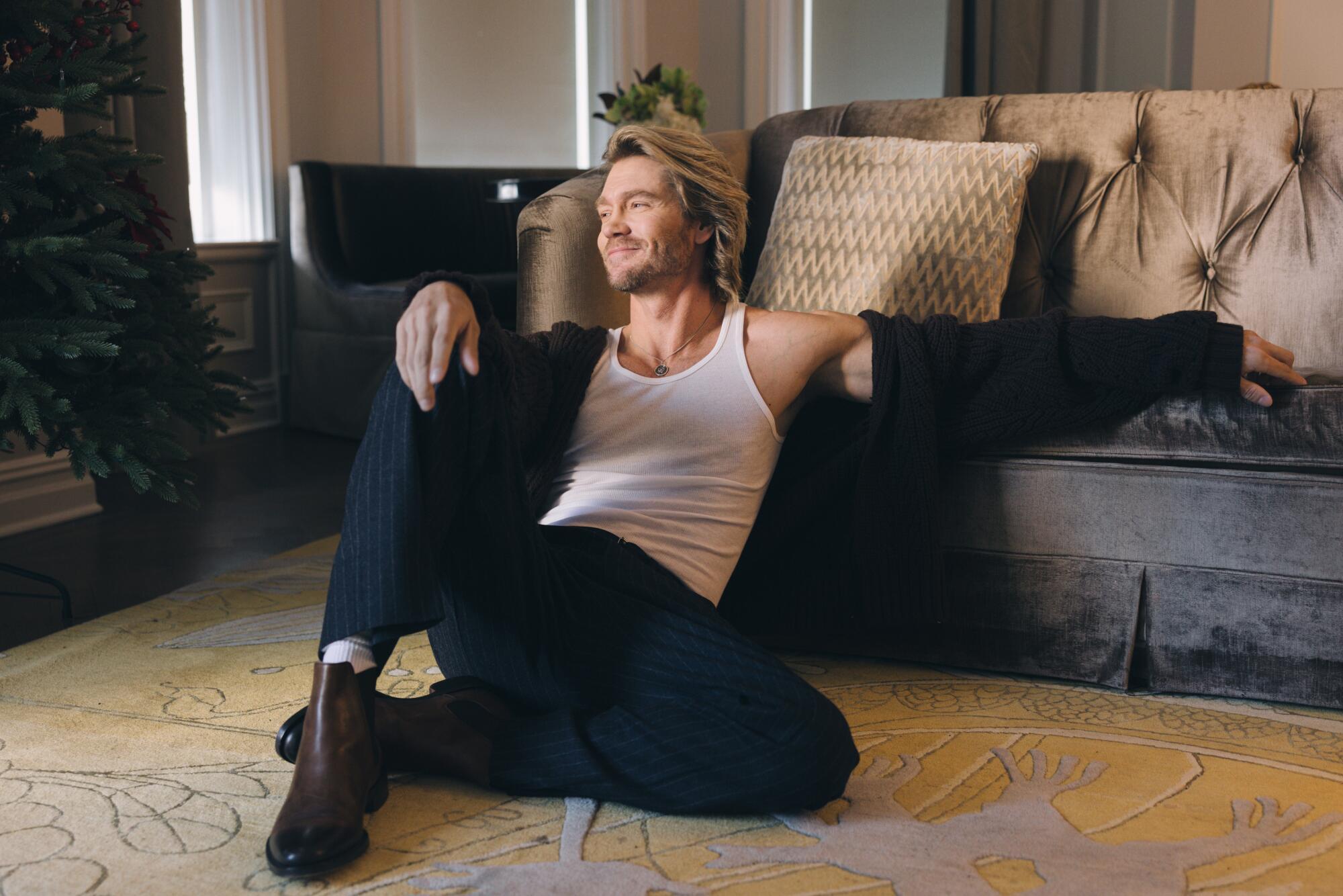 Chad Michael Murray, o estrela do novo filme de Natal da Netflix 'The Merry Gentlemen'.