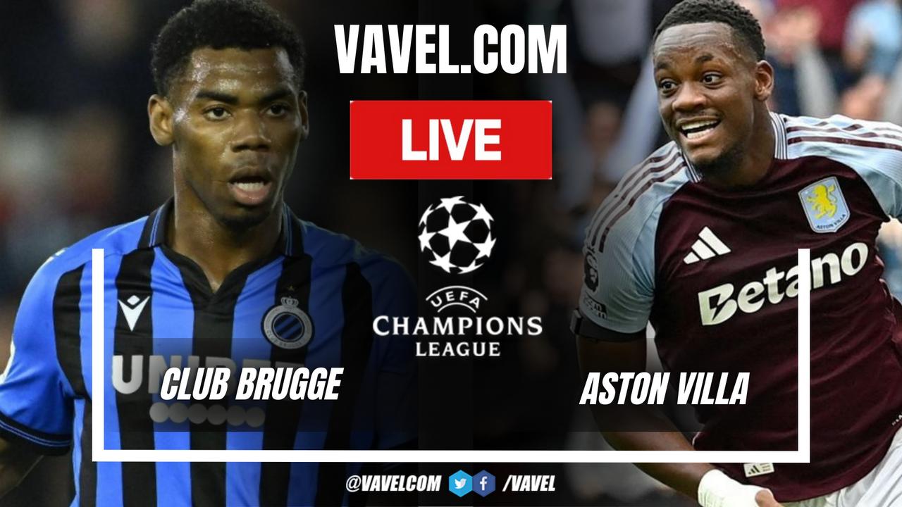 Club Brugge vs Aston Villa (1-0) LIVE Score Updates