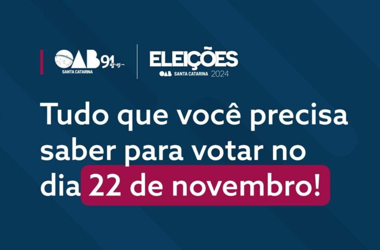 Eleições OAB/SC 2024: Tudo que você precisa saber para votar