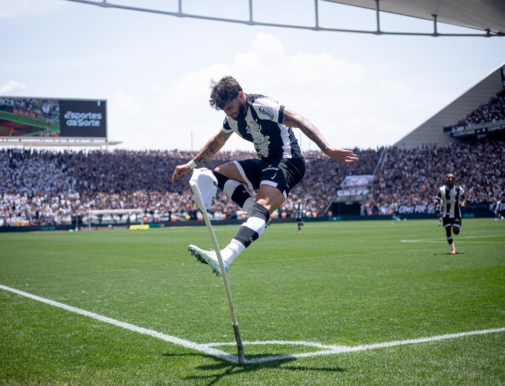 Yuri Alberto comemora gol do Corinthians contra o Cruzeiro