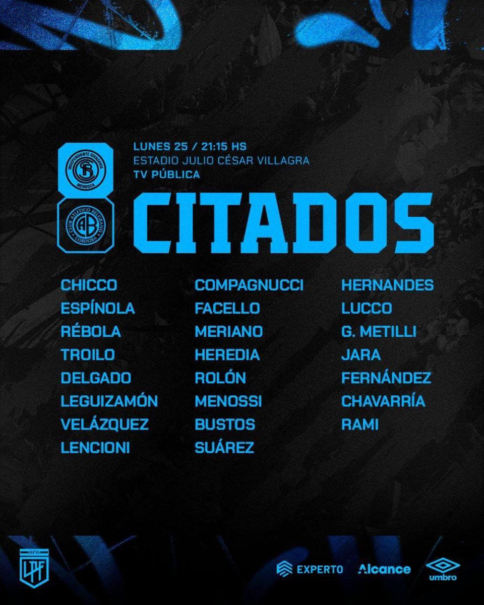 Convocados em Belgrano