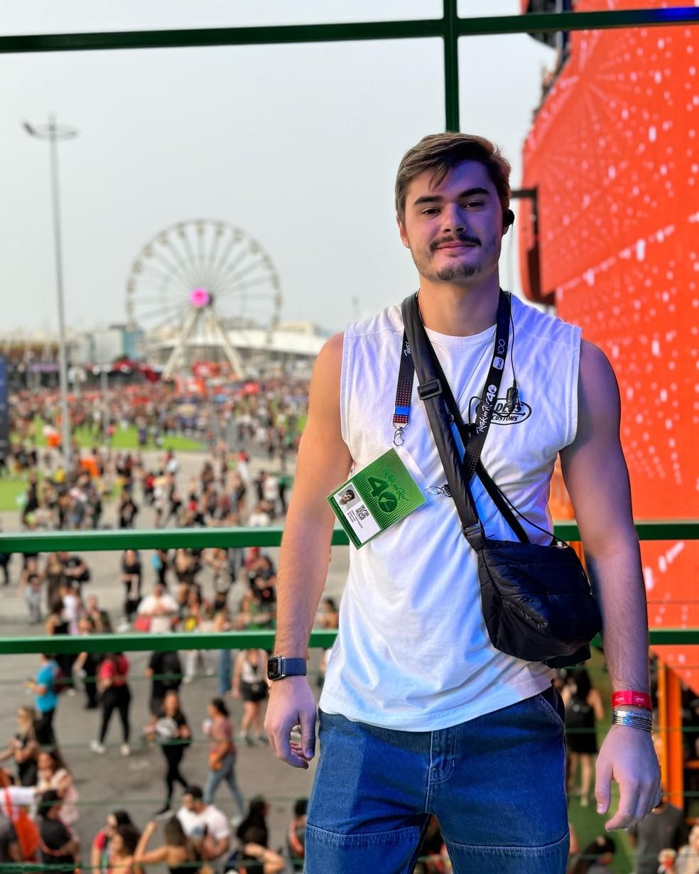 João Assunção trabalhando no Rock in Rio 2024