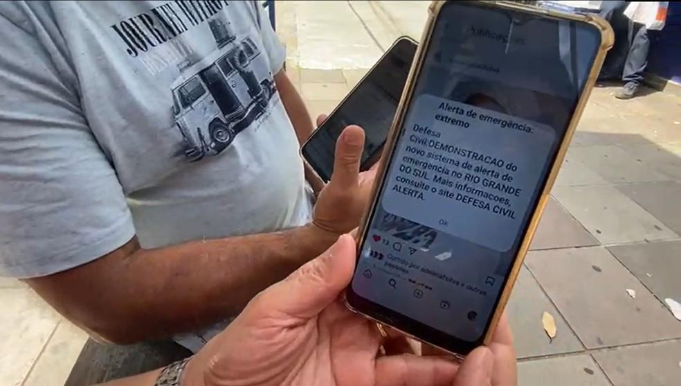 Moradores do RS recebem alerta de emergência como teste da Defesa Civil