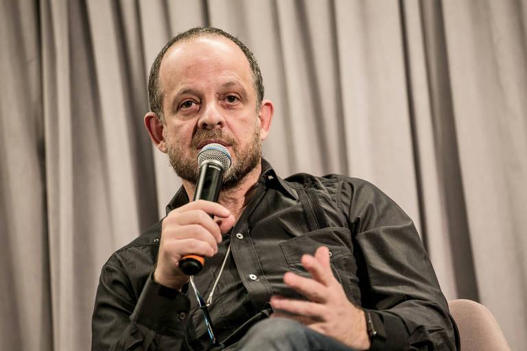 Breno Altman durante debate na Folha em São Paulo