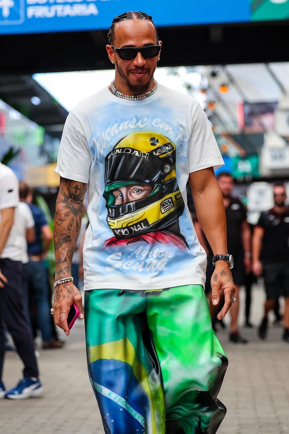 Lewis Hamilton homenagem a Ayrton Senna