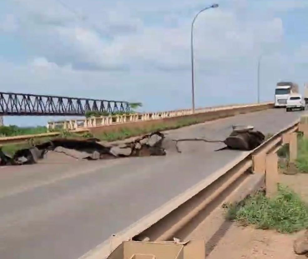 Asfalto da ponte entre o Tocantins e o Maranhão cedeu na hora do desabamento