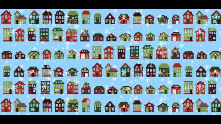 A Atraente Ilusão de Natal: Você Consegue Encontrar a Casa Sem Árvore?