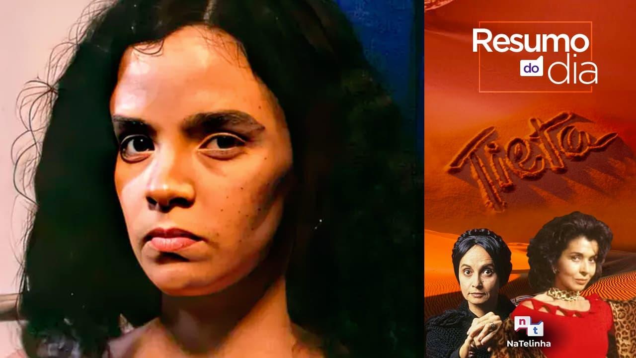 Cena com arte da novela Tieta.