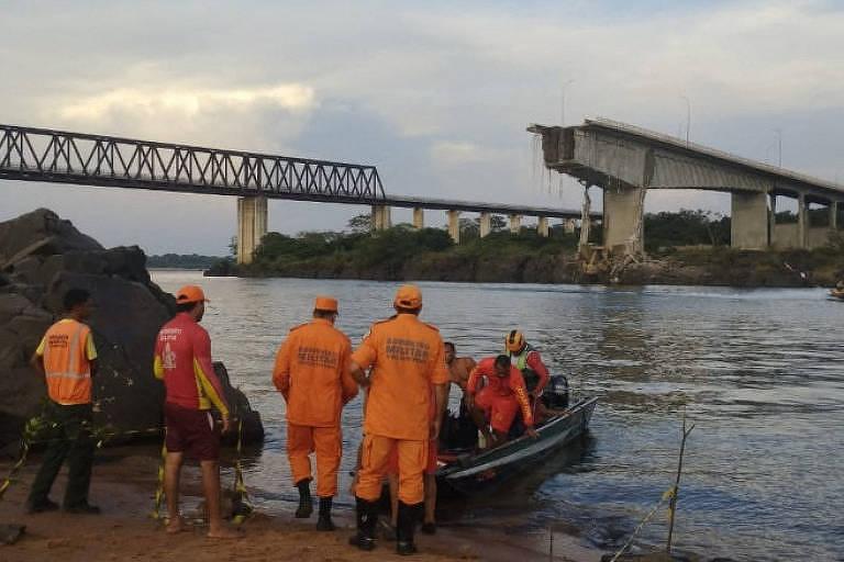 Queda da ponte da divisa de Tocantins com Maranhão.