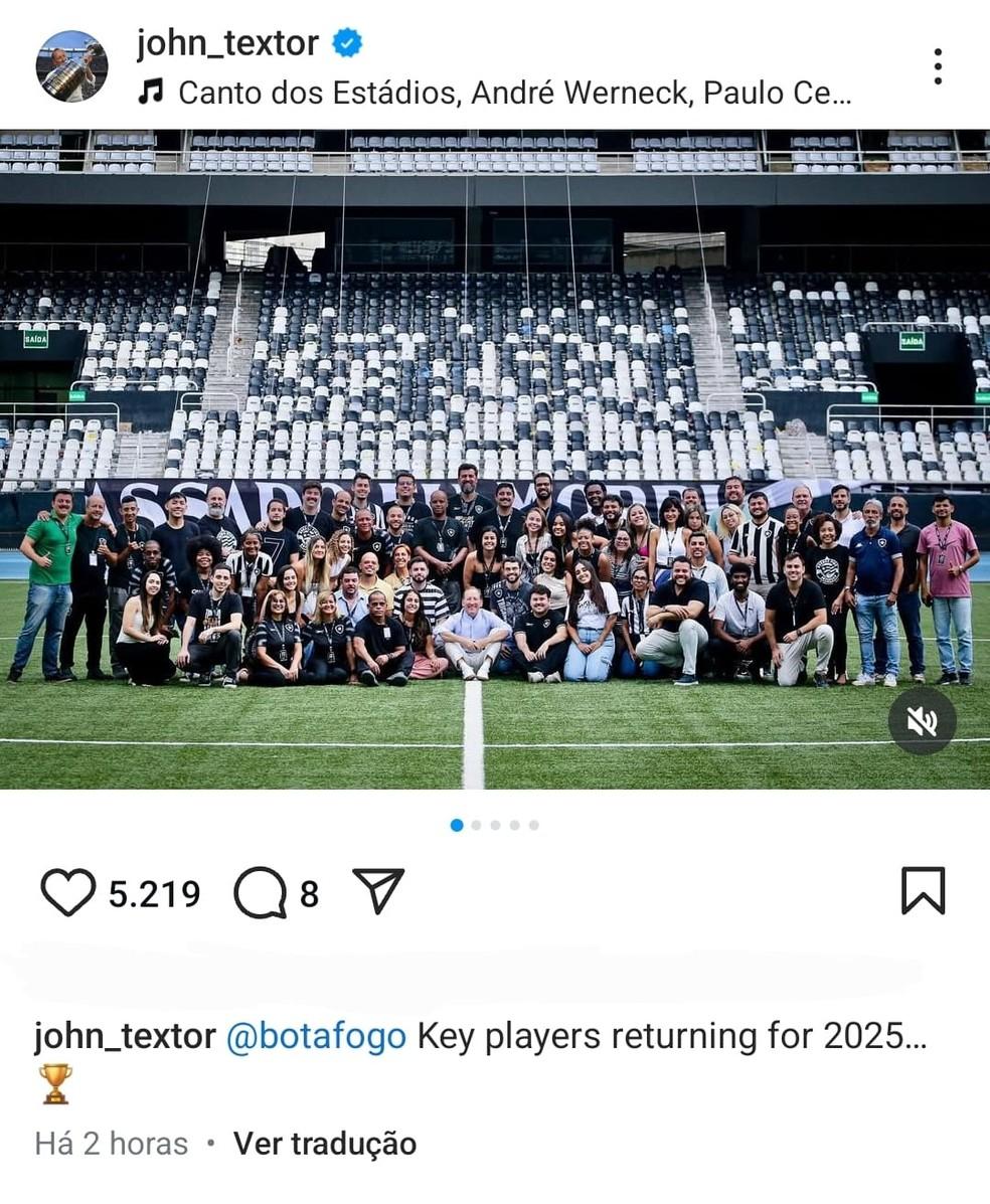 John Textor lança indireta para Artur Jorge em publicação no Instagram