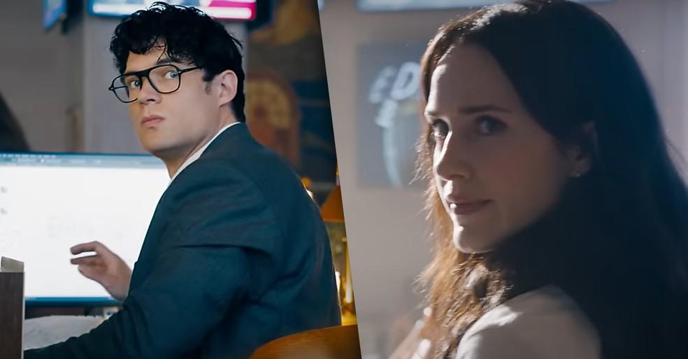 Clark Kent e Lois Lane em trailer de Superman