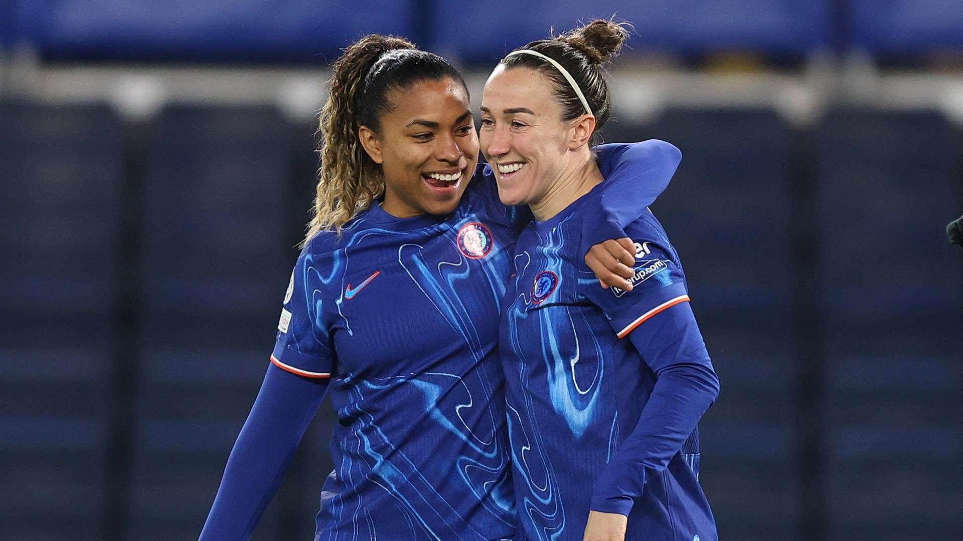 Catarina Macario e Lucy Bronze jogadoras do Chelsea Women 2024-25