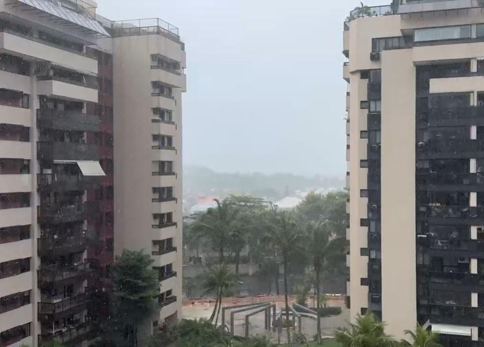 Chuva forte na Barra da Tijuca