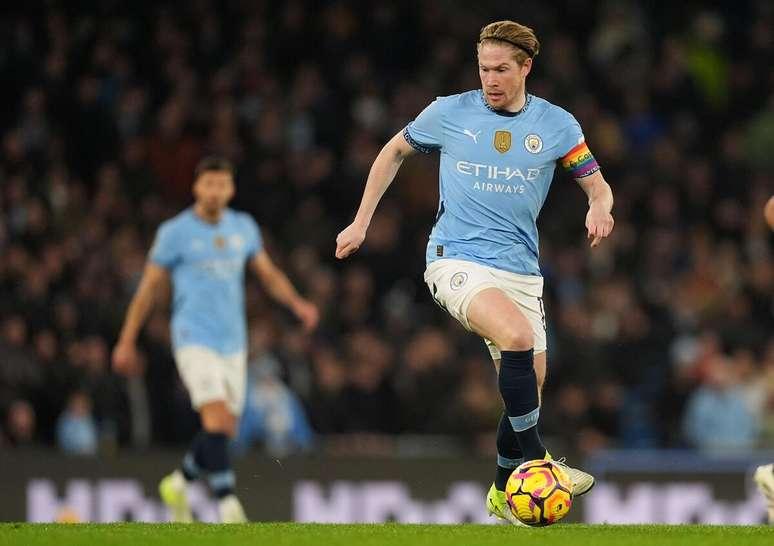 Kevin de Bruyne durante jogo contra o Nottingham Forest